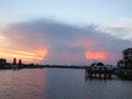 Florida mushroom cloud sunset