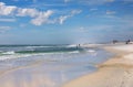 Florida Panhandle Beach Shoreline. Copy space.