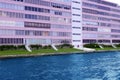 Florida Pompano Beach pink building in waterway