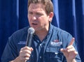 Florida Republican Governor Ron DeSantis Politicial Candidate Speaking at the Iowa State Fair in Des Moines, Iowa, United States