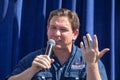 Florida Republican Governor Ron DeSantis Politicial Candidate Speaking at the Iowa State Fair in Des Moines, Iowa, United States