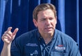 Florida Republican Governor Ron DeSantis Politicial Candidate Speaking at the Iowa State Fair in Des Moines, Iowa, United States