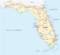Road map of the US American Federal State florida