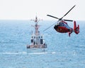 Florida`s Boca Raton Beach was the scene of a dramatic ocean search by the U.S. Coast Guard Royalty Free Stock Photo