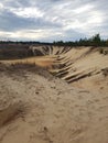 Florida sand pits dirt track slopes Royalty Free Stock Photo