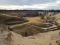 Florida sand pits dirt track slopes Royalty Free Stock Photo