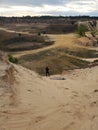 Florida sand pits dirt track slopes Royalty Free Stock Photo