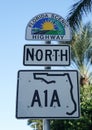 Florida Scenic Highway A1A North road sign