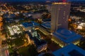 Florida State Capitol Building shot with a drone at night Royalty Free Stock Photo