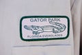 Florida state gator park everglades staff badge Royalty Free Stock Photo