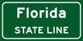 Florida state line road sign Royalty Free Stock Photo