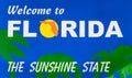 Florida state line Royalty Free Stock Photo