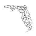 Florida state low poly vector map