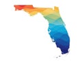 Florida state map gradient isolated on white background Royalty Free Stock Photo