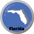 Florida state map. Vector illustration decorative design Royalty Free Stock Photo