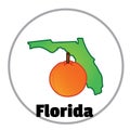 Florida state map. Vector illustration decorative design Royalty Free Stock Photo