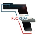 florida state map. Vector illustration decorative design Royalty Free Stock Photo