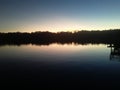 Florida sunrise sunset dock nature Royalty Free Stock Photo