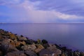 Florida Tampa bay beach night landscape Royalty Free Stock Photo