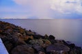 Florida Tampa bay beach night landscape Royalty Free Stock Photo