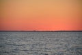 Florida Tampa bay sunset and moon Royalty Free Stock Photo
