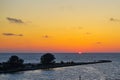 Florida tampa beach sunset Royalty Free Stock Photo