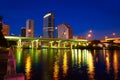 Florida Tampa skyline at sunset in US Royalty Free Stock Photo