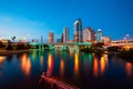 Florida Tampa skyline at sunset in US Royalty Free Stock Photo