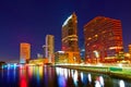 Florida Tampa skyline at sunset in US Royalty Free Stock Photo