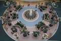 Florida, U.S - November 5, 2021 - The top view of the water fountain inside of the terminal at Orlando Airport