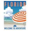 Florida United States travel poster.