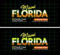 Florida urban line lettering sports style vintage college, for print on t shirts etc.