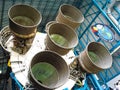 Saturn V Rocket Engines displayed in Apollo Saturn V Center Royalty Free Stock Photo