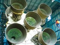 Saturn V Rocket Engines displayed in Apollo Saturn V Center