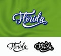 Florida, vector hand lettering design Royalty Free Stock Photo