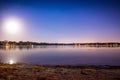 Florida Virginia Lake at Night Royalty Free Stock Photo