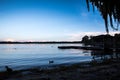 Florida Virginia Lake at Night Royalty Free Stock Photo