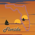 Floridan state map. Vector illustration decorative design