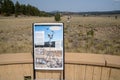 Sign explaining the use of an enviromental weather vane at the Flossiant Fossil Beds