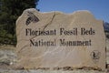 Florissant Fossil Beds National Park Monument Sign to entrance
