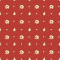 Florist composition with blossom, seamless pattern