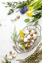 Florist Easter natural decor for creating festive floral composition