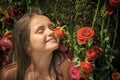 Florist girl in florist shop