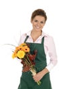 Florist holding flowers