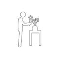 florist icon. Element of cyber security for mobile concept and web apps icon. Thin line icon for website design and development,