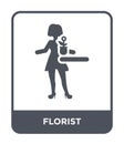 florist icon in trendy design style. florist icon isolated on white background. florist vector icon simple and modern flat symbol