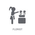 Florist icon. Trendy Florist logo concept on white background fr