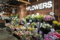 Florist`s assorted flower display at front of the store in Roselands shopping centre