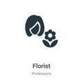 Florist vector icon on white background. Flat vector florist icon symbol sign from modern professions collection for mobile