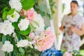 Florist woman at work